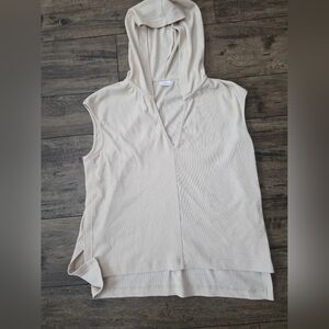 Cream‎ Sleeveless Hoodie